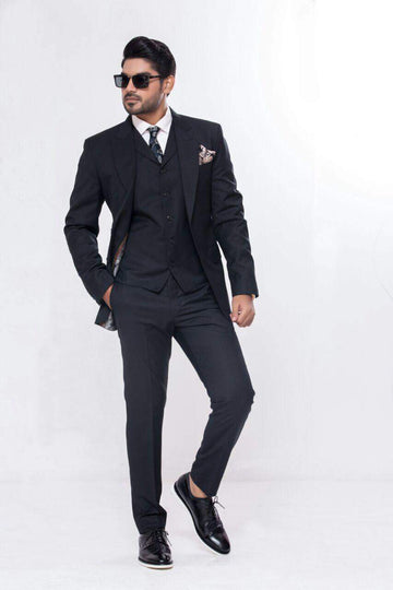 Black Color Three-Piece Suits/Coat Pant For Men